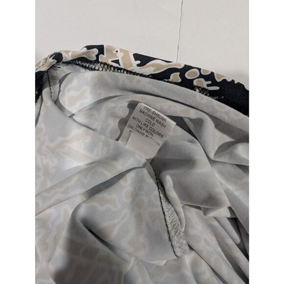 Patchington Top Womens XL Black Palm Print Tank Beach Resortwear - Picture 6 of 8